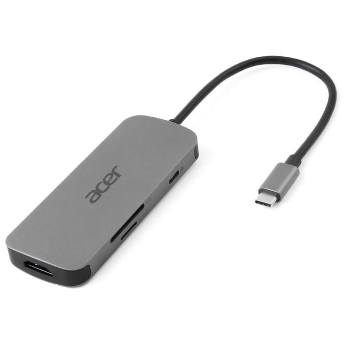 ACER Dongle Tipo C 7in1 USB 3.2 Gen 1 Argento