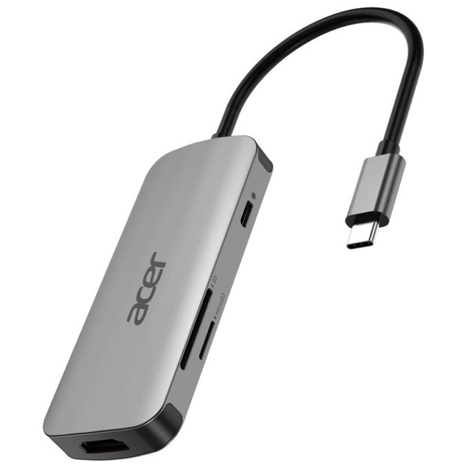 ACER Dongle Tipo C 7in1 USB 3.2 Gen 1 Argento