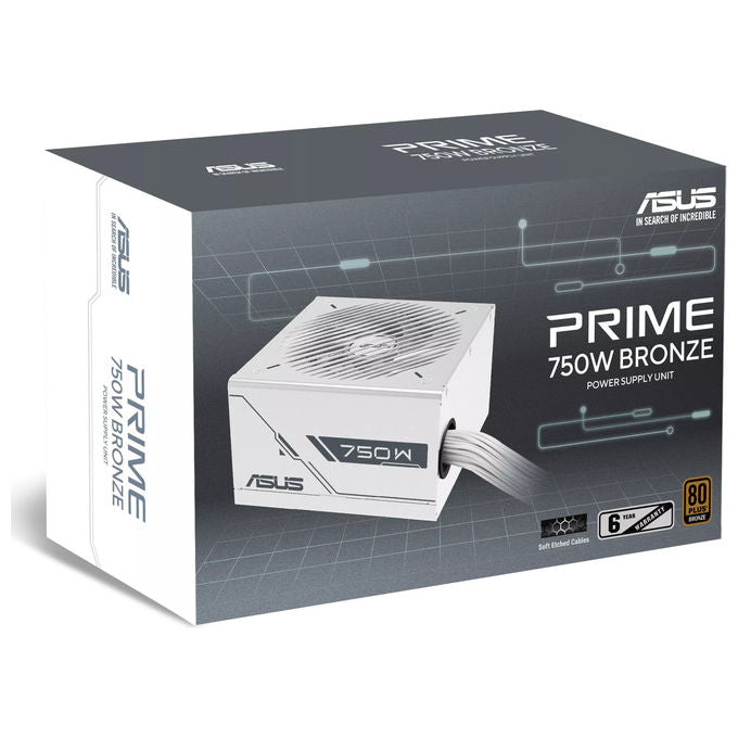 Asus 90YE00Y3-B0NA00 Prime Alimentatore PC ATX 3.0 750W 80 Plus Bronze PCIe Gen 5.0 Modulare colore Bianco