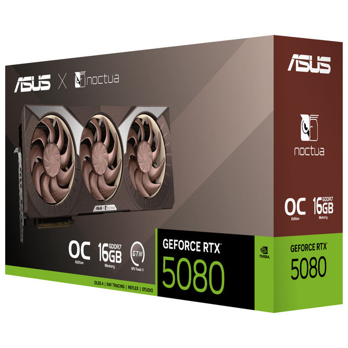 ASUS, GeForce RTX 5080 Noctua OC Edition, 16GB GDDR7, Scheda Grafica