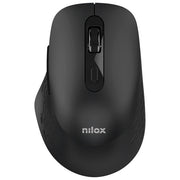 Nilox, Mouse Wireless Dual Ottico, 1600 DPI, Bluetooth + USB Type-A, Nero