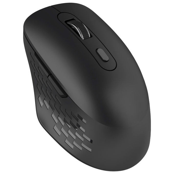 Nilox, Mouse Wireless Dual Ottico, 1600 DPI, Bluetooth + USB Type-A, Nero