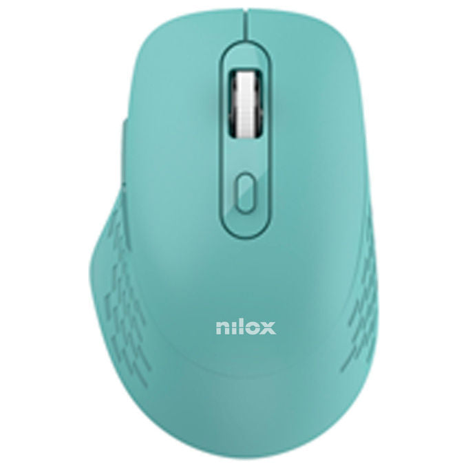 Nilox, Mouse Wireless Verde, 1600 DPI, Bluetooth + USB Type-A, Ottico