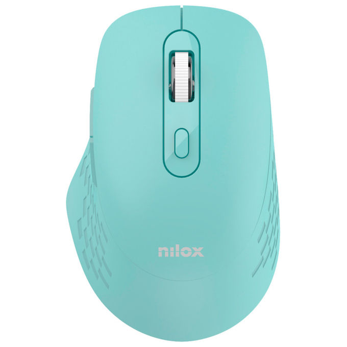 Nilox, Mouse Wireless Verde, 1600 DPI, Bluetooth + USB Type-A, Ottico