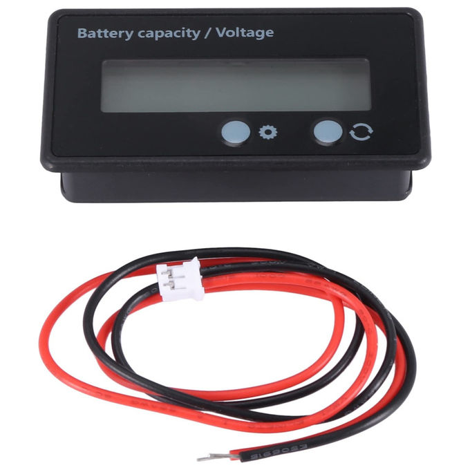 ACER Misuratore Capacita' Batteria LCD 12V 24V 36V 48V Indicatore Litio Piombo Acido colore Grigio