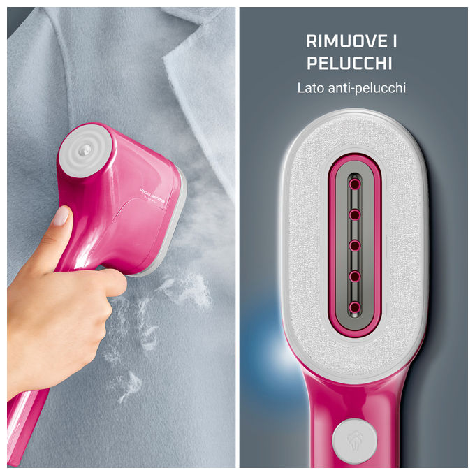 Rowenta Pure Pop DR2023, Stiratrice a Vapore Portatile, 1300 W, Rosa