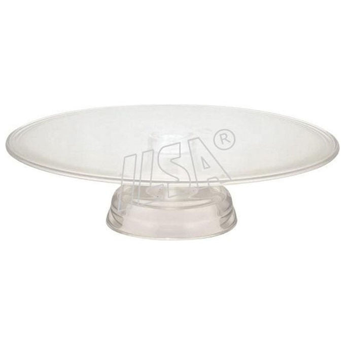 Ilsa, Alzata Tonda in Policarbonato, Alzata Girevole per Torta Crystal, 27 cm