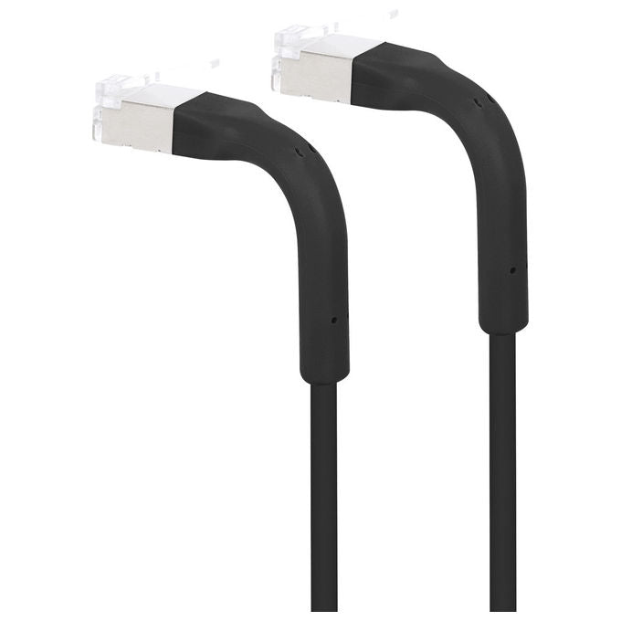 Intellinet, Cavo di Rete Cat. 6A, F-FTP Pieghevole FlexiBoot Slim, 0.5 m, Nero
