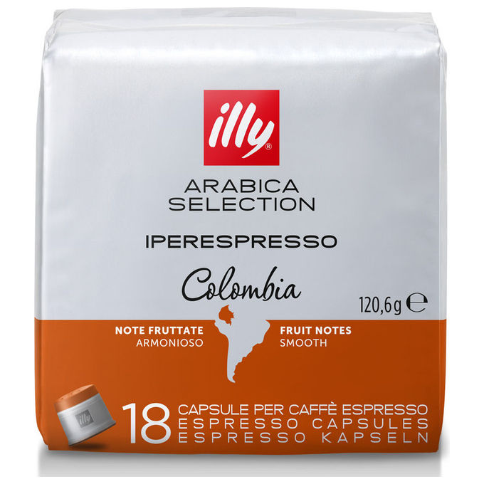 Illy, Capsule Caffe' Iperespresso Colombia, 18 Pezzi