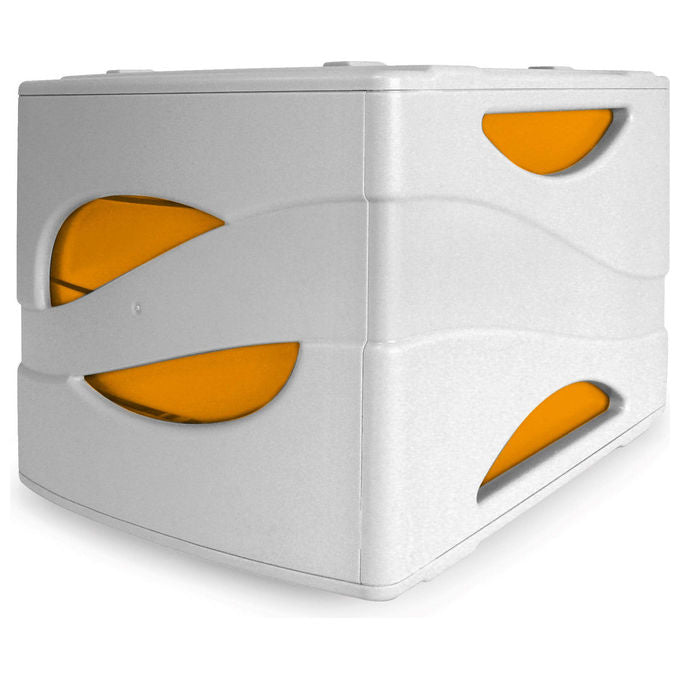 Arda, Cassettiera 4 Cassetti, Arancio Trasparente, Smile