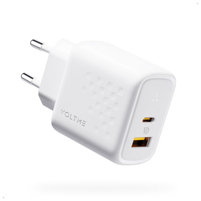 ChargePlus, Caricatore USB-C Doppio Slim 45W EU, Bianco
