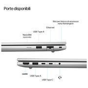 HP EliteBook 6 G1a Notebook 14 pollici AMD Ryzen AI 5 340 24GB RAM 512GB SSD Wi-Fi 7 Windows 11 Pro colore Argento