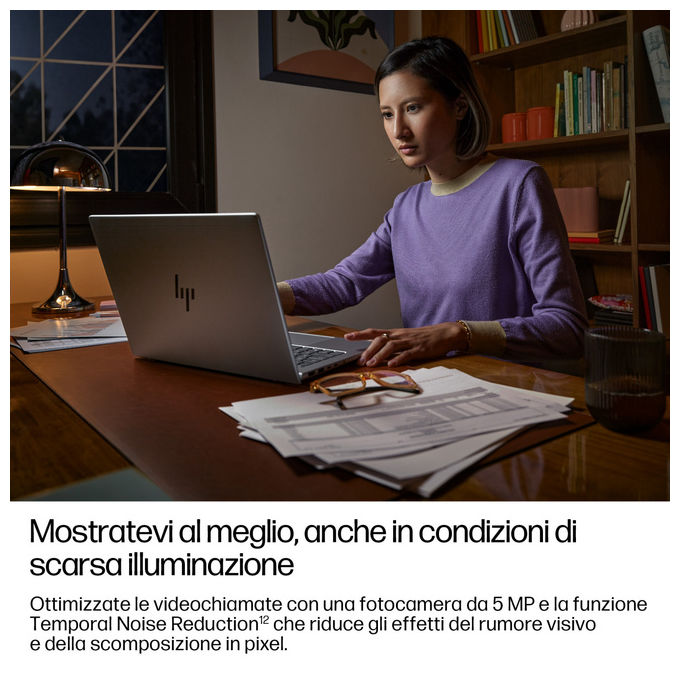 HP EliteBook 6 G1a Notebook 14 pollici AMD Ryzen AI 5 340 24GB RAM 512GB SSD Wi-Fi 7 Windows 11 Pro colore Argento