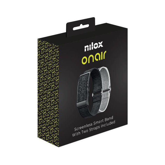Nilox ONAIR Smartband Screenless Monitoraggio 24-7 IP68 Bluetooth 25 giorni autonomia colore Nero