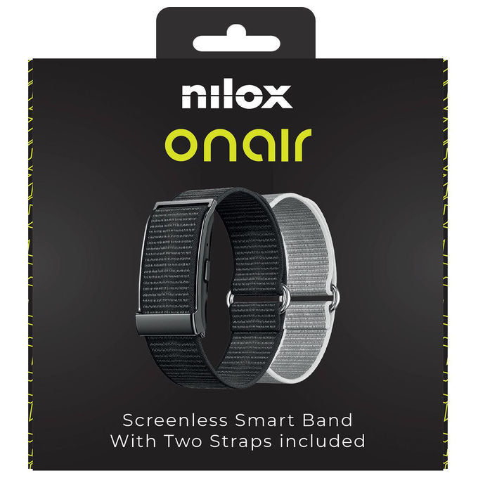 Nilox ONAIR Smartband Screenless Monitoraggio 24-7 IP68 Bluetooth 25 giorni autonomia colore Nero