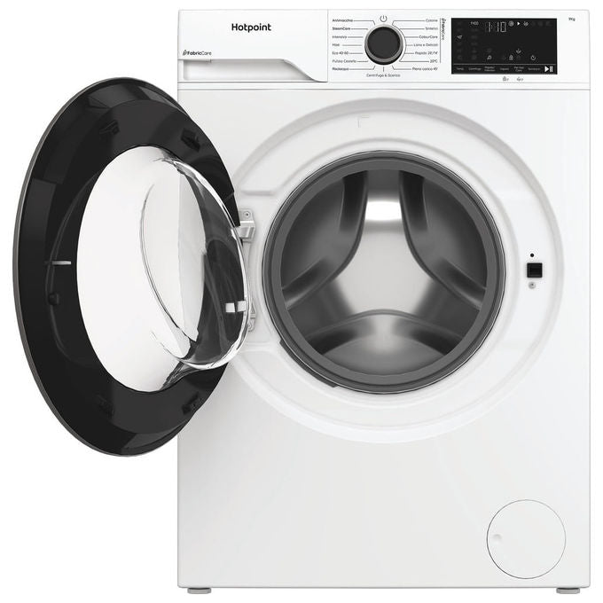 Hotpoint HB 93 CARE IT Lavatrice 9 Kg 1400 rpm Classe A-30% Motore Inverter PetHair Care Color Caricare colore Bianco