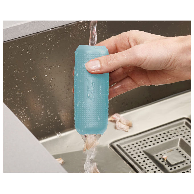 Joseph Joseph, Pela Aglio in Silicone Duo, Rullo Facile da Sbucciare, Inodore, Azzurro