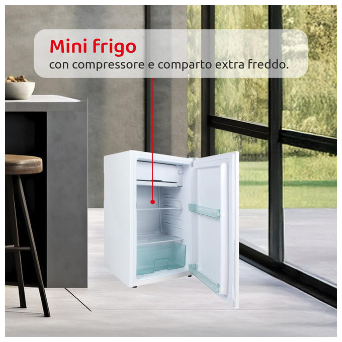 Melchioni Family 118700255 IGLOO 88 Frigorifero Libera Installazione 88 L 83.5 cm Classe E 45 dB Porta Reversibile colore Bianco