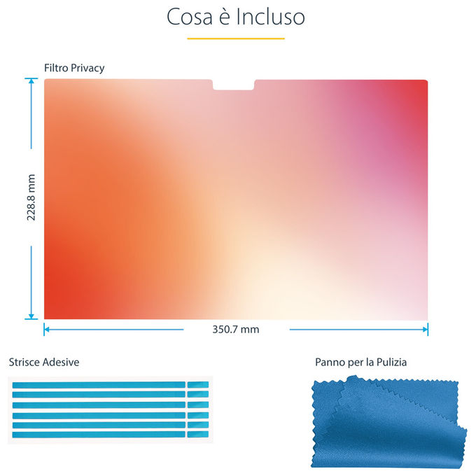 StarTech.com, Filtro Privacy MacBook Pro 16'', Protezione Schermo Reversibile, Anti Luce Blu, 30 Gradi