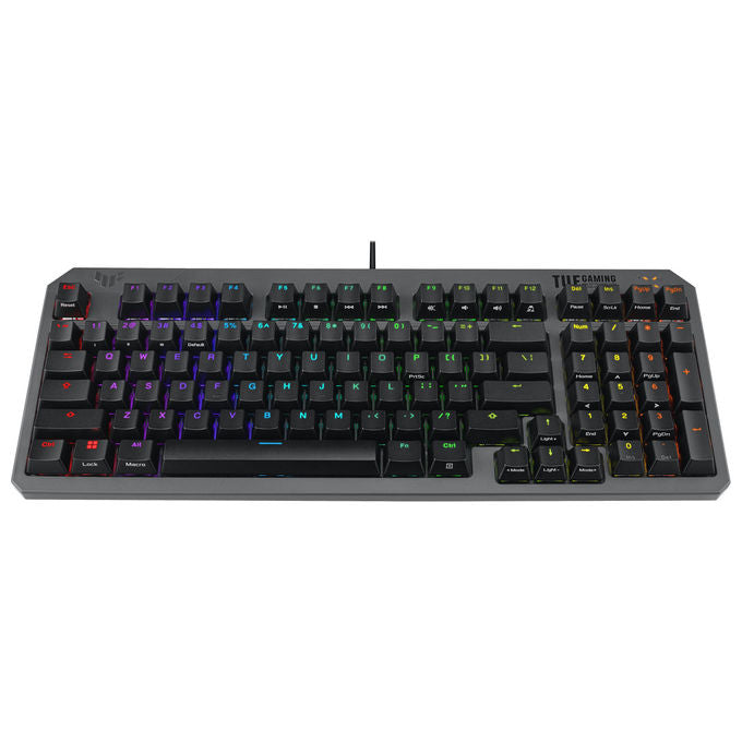 Asus, Tastiera Gaming TUF Gaming K3 Gen II, USB QWERTY, Ottico-meccanica, RGB, Nero