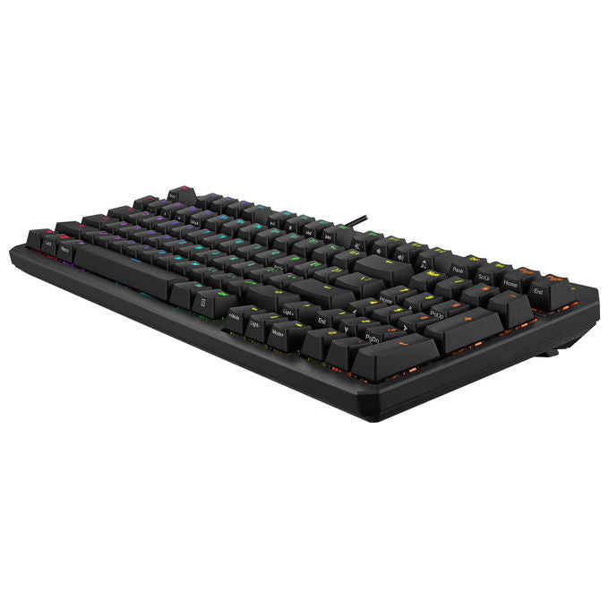 Asus, Tastiera Gaming TUF Gaming K3 Gen II, USB QWERTY, Ottico-meccanica, RGB, Nero