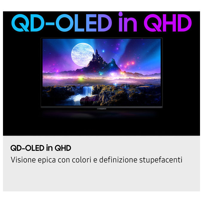 Samsung, Monitor Gaming Odyssey OLED G5 G50SF, 27 pollici QHD, 0.03ms, 180Hz, Nero