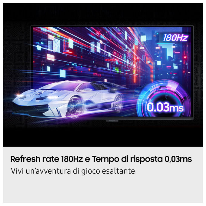 Samsung, Monitor Gaming Odyssey OLED G5 G50SF, 27 pollici QHD, 0.03ms, 180Hz, Nero