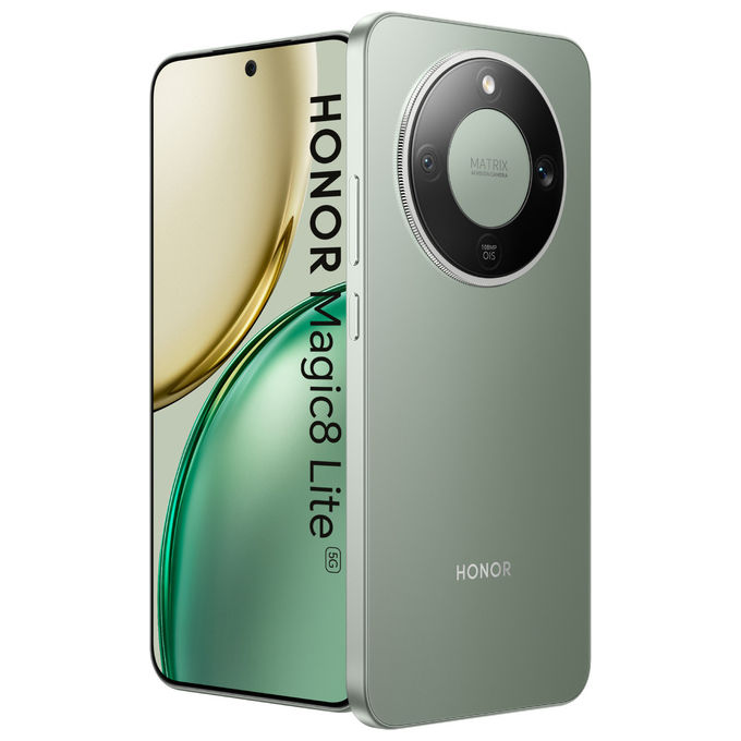 Honor MAGIC8 LITE 5G Smartphone AMOLED 6.79'' Snapdragon 6 Gen 4 8 GB RAM 256 GB 108 MP 7500 mAh IP68 colore Verde