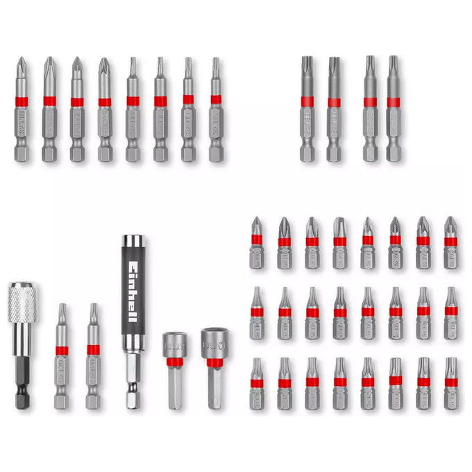 Einhell, Set Punte Trapano 42 pz, Acciaio S2, M-CASE con Portapunte Magnetico