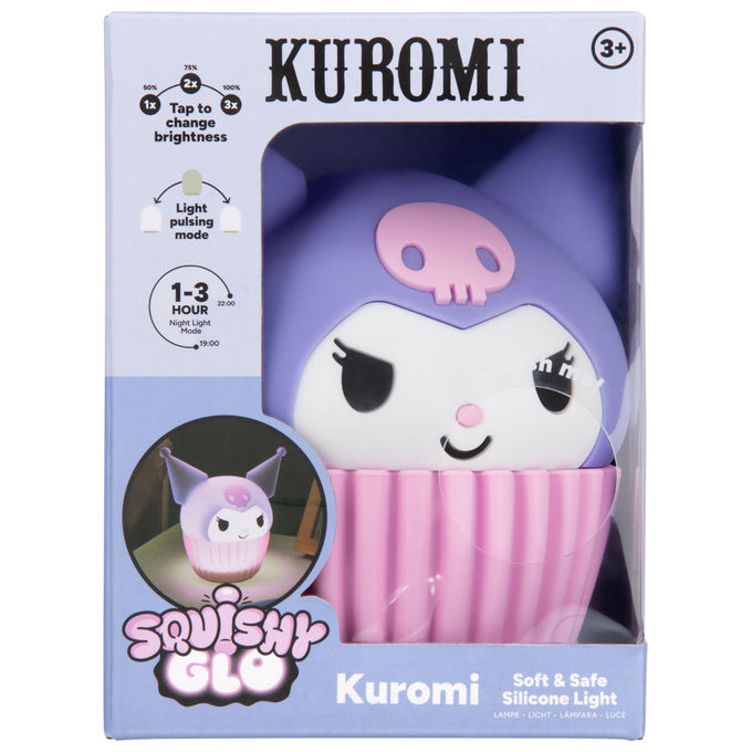 Paladone, Kuromi SquishyGlo, Lampada in Silicone Ricaricabile, 15 cm
