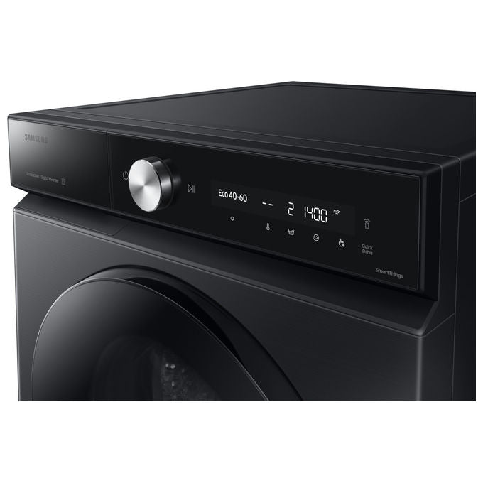 Samsung WW90DB8U95GB QuickDrive 8000 Lavatrice Frontale 9 Kg 1400 rpm Classe A Wi-Fi Vapore Ecodosatore (85x60x60 cm) colore Nero