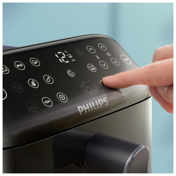 Philips NA462-70 Serie 4000 Friggitrice ad aria 10 L Doppio Cestello Verticale 2750 W 13 Programmi Touch colore Nero