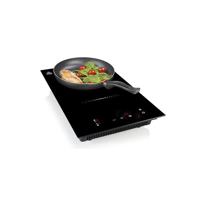 Princess, Piano Cottura Induzione Doppio, 3300W, Verticale, Comandi Touch LCD, Timer, Nero
