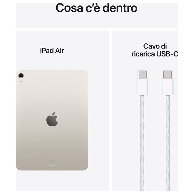 Apple, iPad Air 11'' Wi-Fi, 512GB, Chip M3, Display Liquid Retina, Galassia