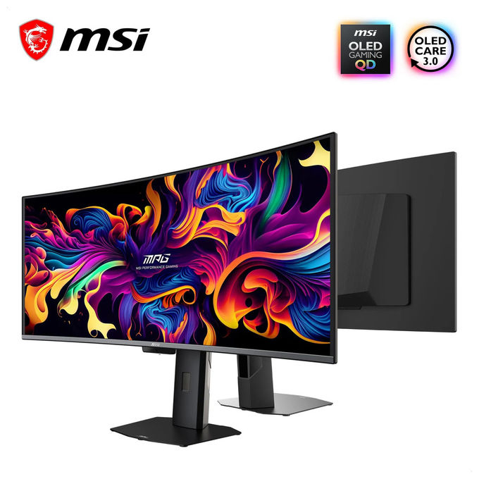 MSI 3DE2 MPG 341CQR QD-OLED X36 Monitor Gaming 34'' UWQHD 3440x1440 360Hz 0.03ms QD-OLED 5ª gen HDR True Black 500 HDMI 2.1 DP 2.1 USB-C 98W colore Nero