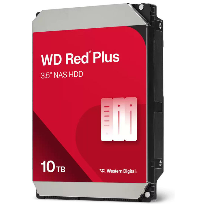 Western Digital, Disco Rigido Interno Red Plus WD100EFGX, 10 TB, 7200 RPM, 3.5'', Serial ATA III
