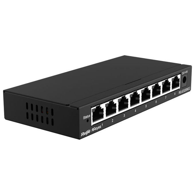 Ruijie Reyee 6971693271869 REYEE Switch Smart a 8 Porte Gigabit Gestito Chassis Metallico Desktop colore Grigio