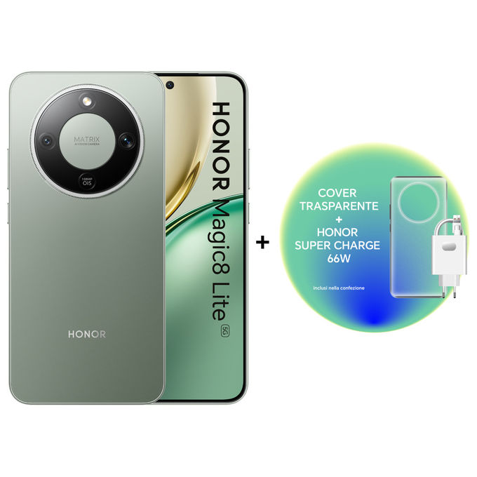 Honor, Magic8 Lite 5G, 512 GB, 8 GB RAM, Verde Foresta, Display 6.79'', Dual SIM