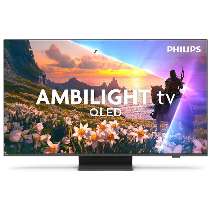 Philips, Tv Qled 65'', 4K Ultra HD, Ambilight 3, Smart Tv, Grigio
