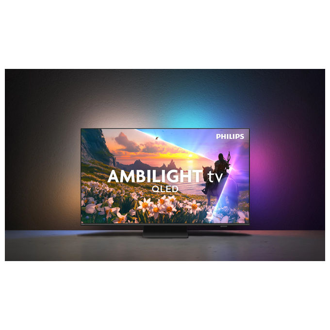 Philips, Tv Qled 65'', 4K Ultra HD, Ambilight 3, Smart Tv, Grigio