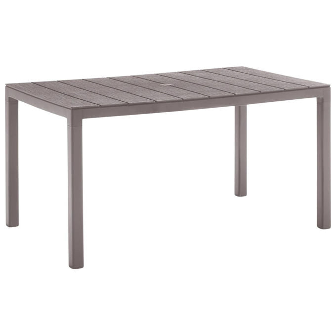 Leziter Tavolo da Giardino in Plastica Resistente alle Intemperie 146x86x74 cm Cappuccino
