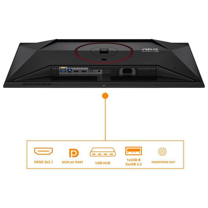 Aoc, Monitor Gaming Q27G4SDR QD-OLED, 26.5 pollici, QHD, 360Hz, Nero e Rosso