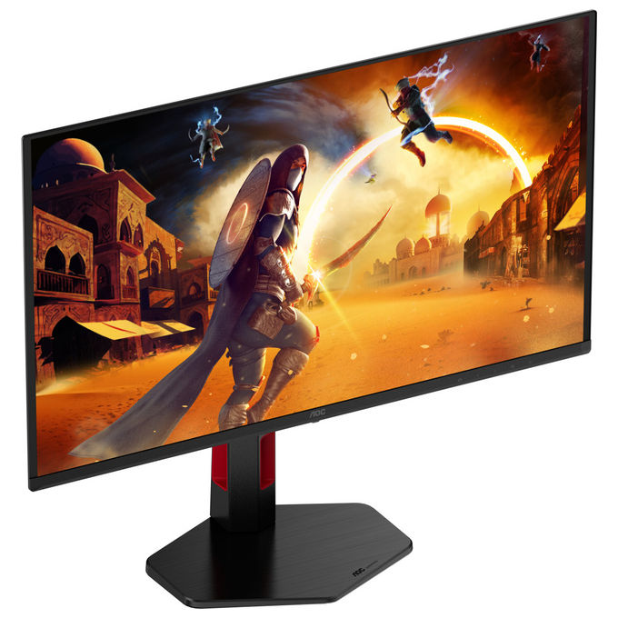 Aoc, Monitor Gaming Q27G4SDR QD-OLED, 26.5 pollici, QHD, 360Hz, Nero e Rosso