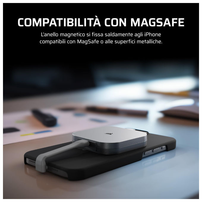 Corsair, SSD Esterno 2 TB, Thunderbolt USB Tipo-C, EX400U, Nero