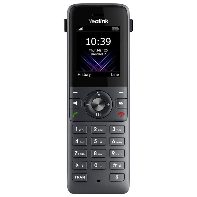 Yealink, Ricevitore Cordless W74H, con Bluetooth, Display LCD 1.8, Grigio Siderale