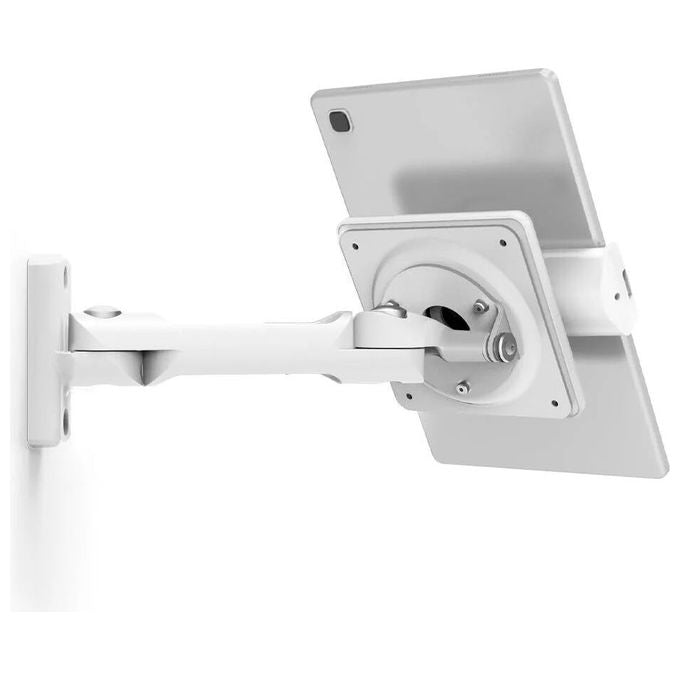Maclocks, Supporto Tablet a Muro con Braccio Oscillante in Acciaio, Bianco