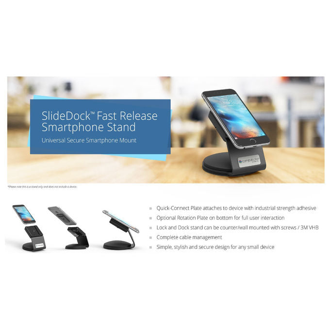 Compulocks, Supporto Tablet e Smartphone, Nero, Girevole, Con Serratura Integrata