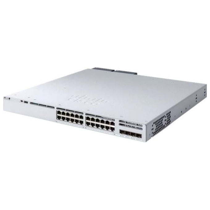Cisco, Switch Gestito L2-L3, 24 Porte, PoE, Impilabile, Grigio, C9300L-24UXG-4X-A