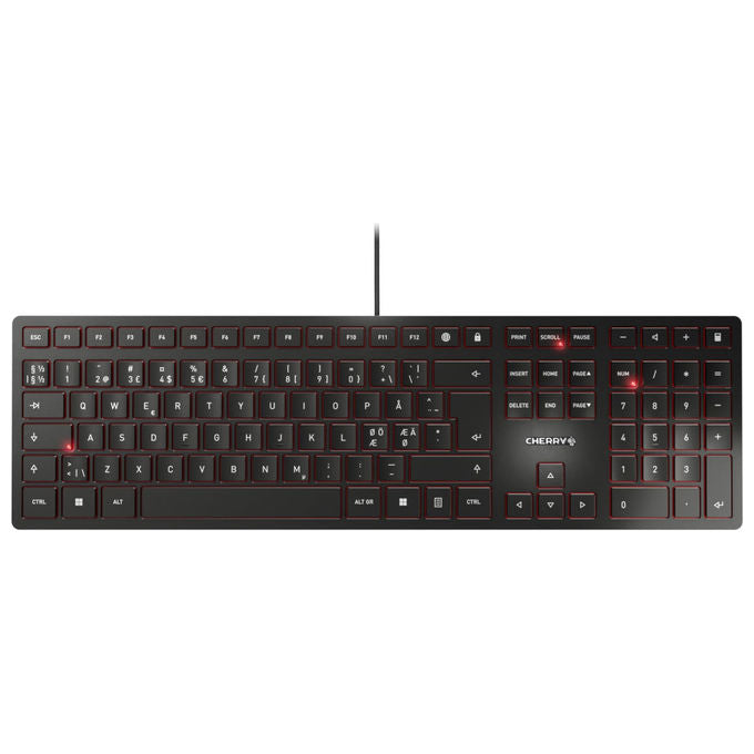 Cherry, Tastiera Slim KC 6000, Layout Nordico, Nera