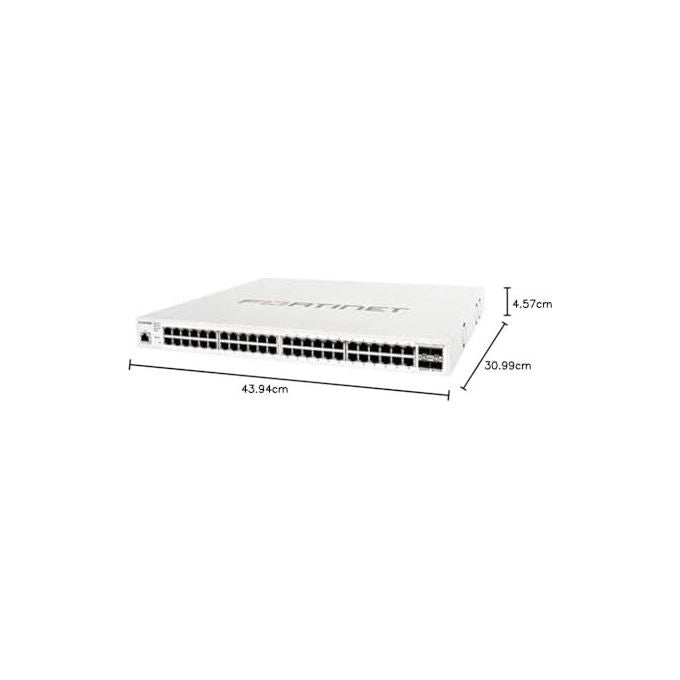 Fortinet, Switch Ethernet 48 Porte, Supporto a 3 Strati, Modulare, FS-448E